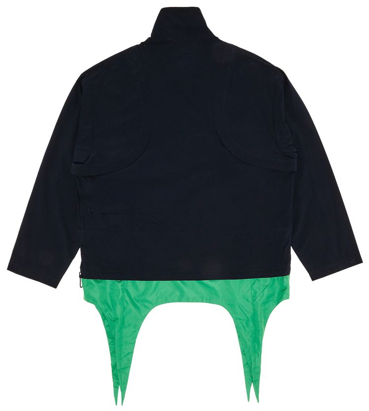 Pre Owned Kiko Kostadinov Depero Packable Pullover Dark NavyFern Green From the Closet of Pusha T