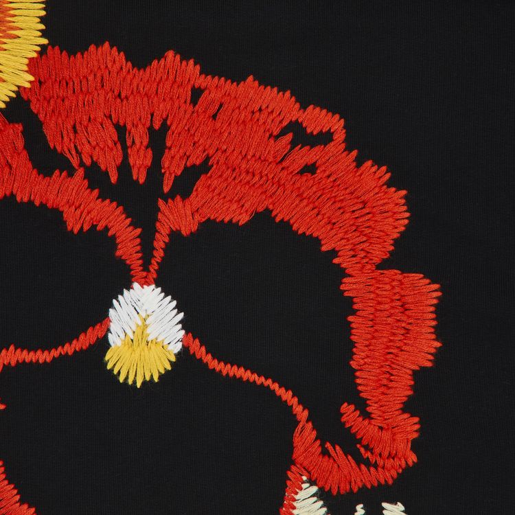Pre Owned Loewe Pansies Embroidered Crewneck Sweater Black From the Closet of Pusha T