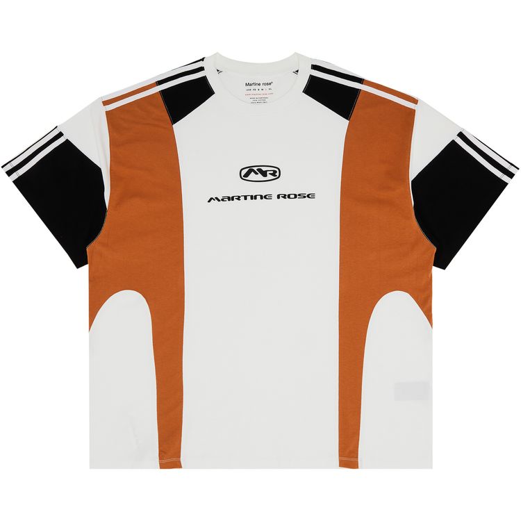 Pre Owned Martine Rose Paneled Oversized T Shirt WhiteBlackTerracotta From the Closet of Pusha T