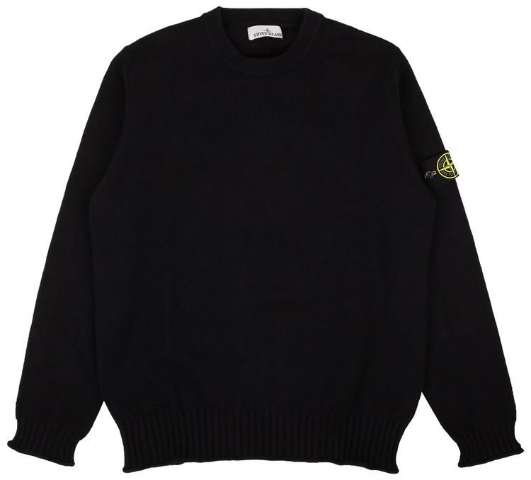 Stone Island Wappen Patch Crewneck Knit Blue