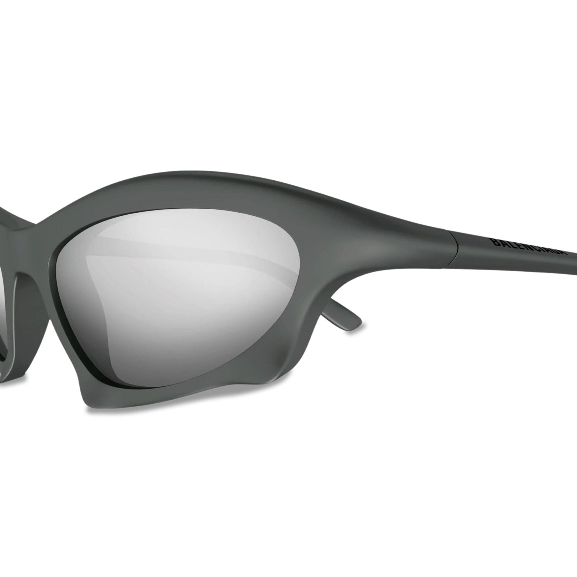 Buy Balenciaga Bat Rectangle Sunglasses 'Gunmetal/Silver