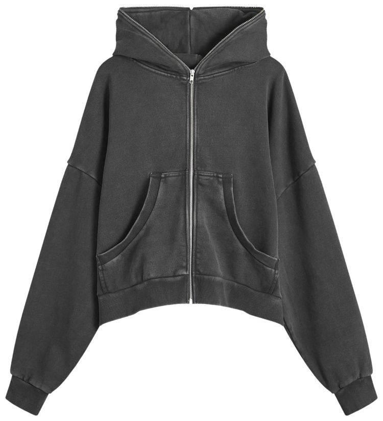 Entire Studios Eternal Zip Hoodie Washed Black