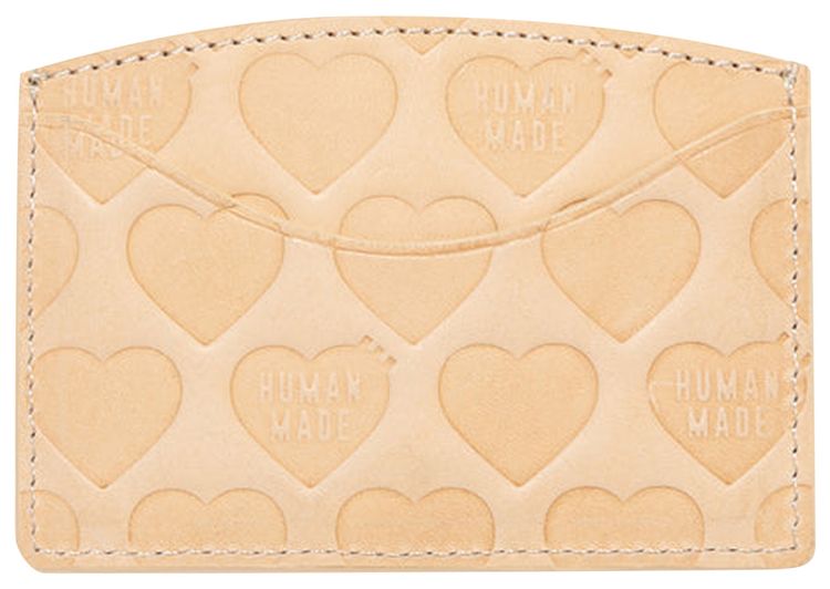 Human Made Leather Card Case Beige
