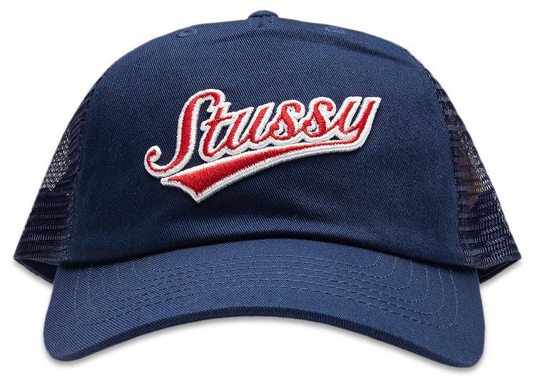 Stussy LP Trucker Athletic Cap Light Navy