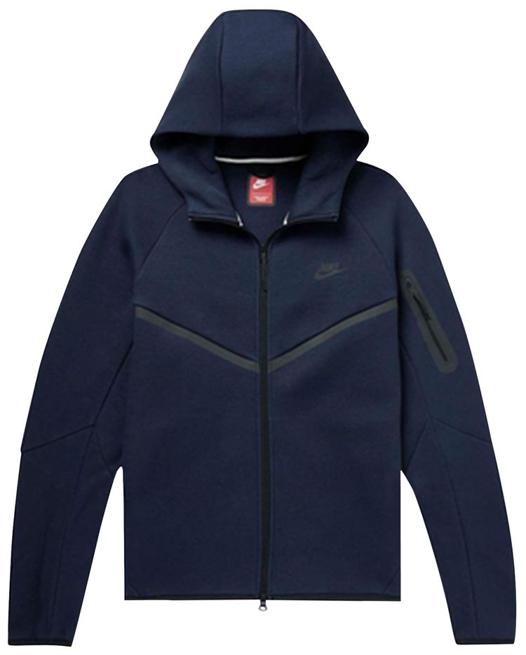 Nike Tech Full Zip Windrunner Hoodie ObsidianBlack