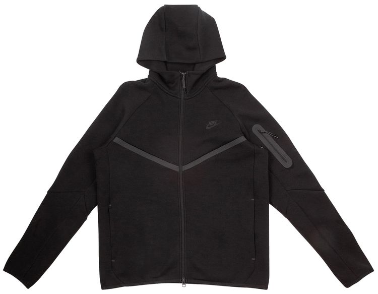 Nike Tech Full Zip Windrunner Hoodie BlackBlack