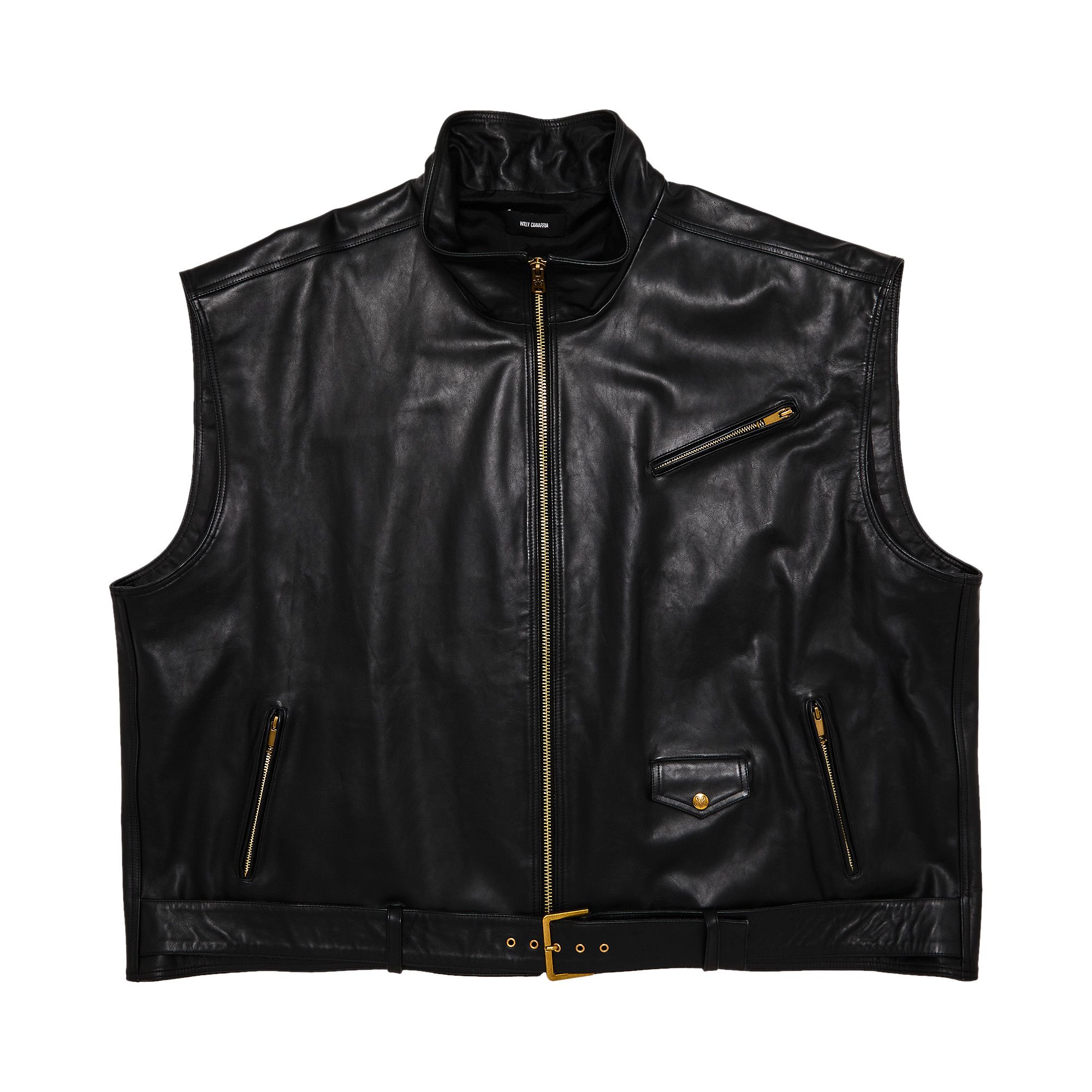 ジャケット・アウター REPEATER LEATHER VEST (BLACK/WHITE) 81AOl2UNJ9L._UY1000_.jpg