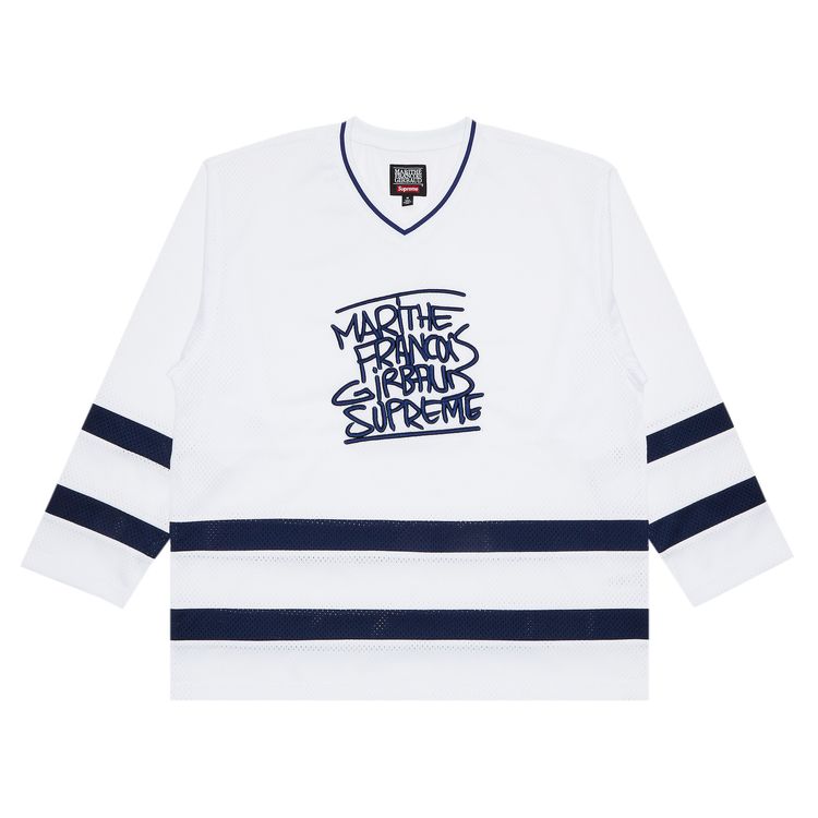 Supreme x Martithe  Francois Girbaud Hockey Jersey White