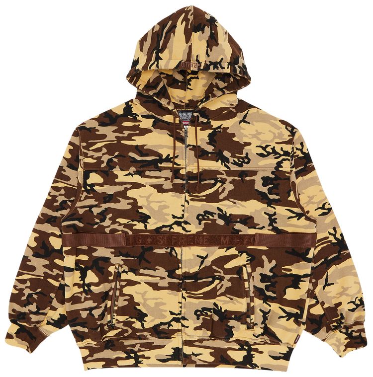 Supreme x Martithe  Francois Girbaud Zip Up Hooded Sweatshirt Camo