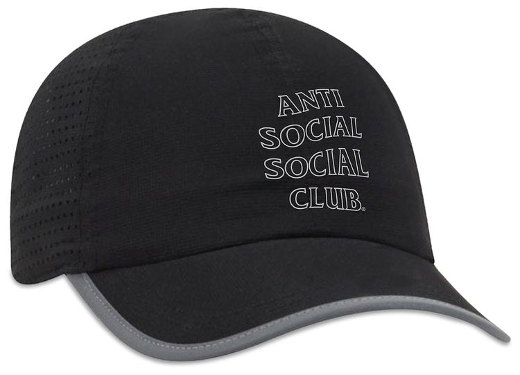 Anti Social Social Club Reflective Running Hat Black