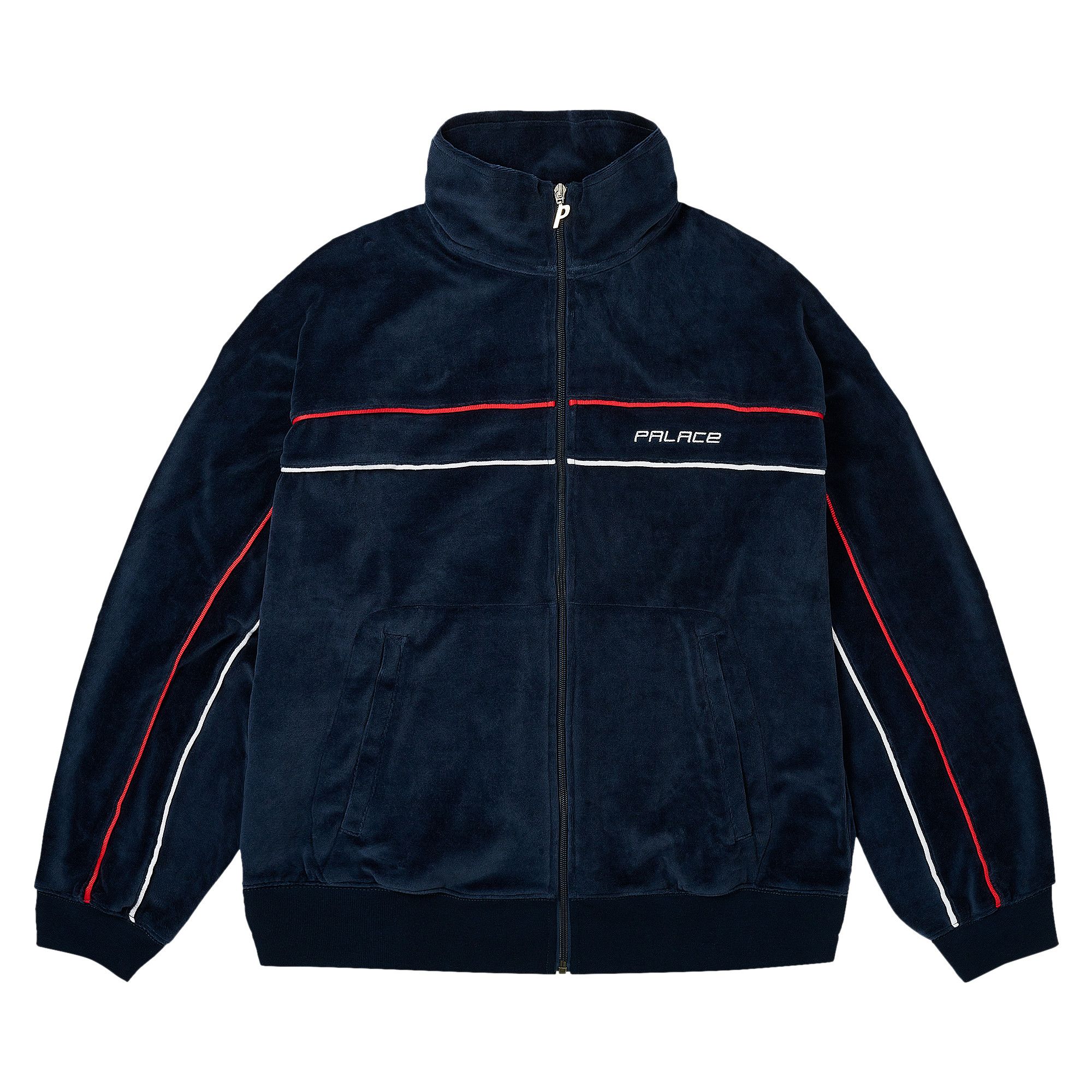 Buy Palace Piped Velour Funnel 'Navy' - P28CS010 | GOAT