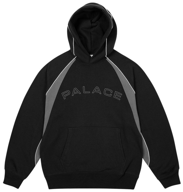 Palace Piped Panel Hood Black