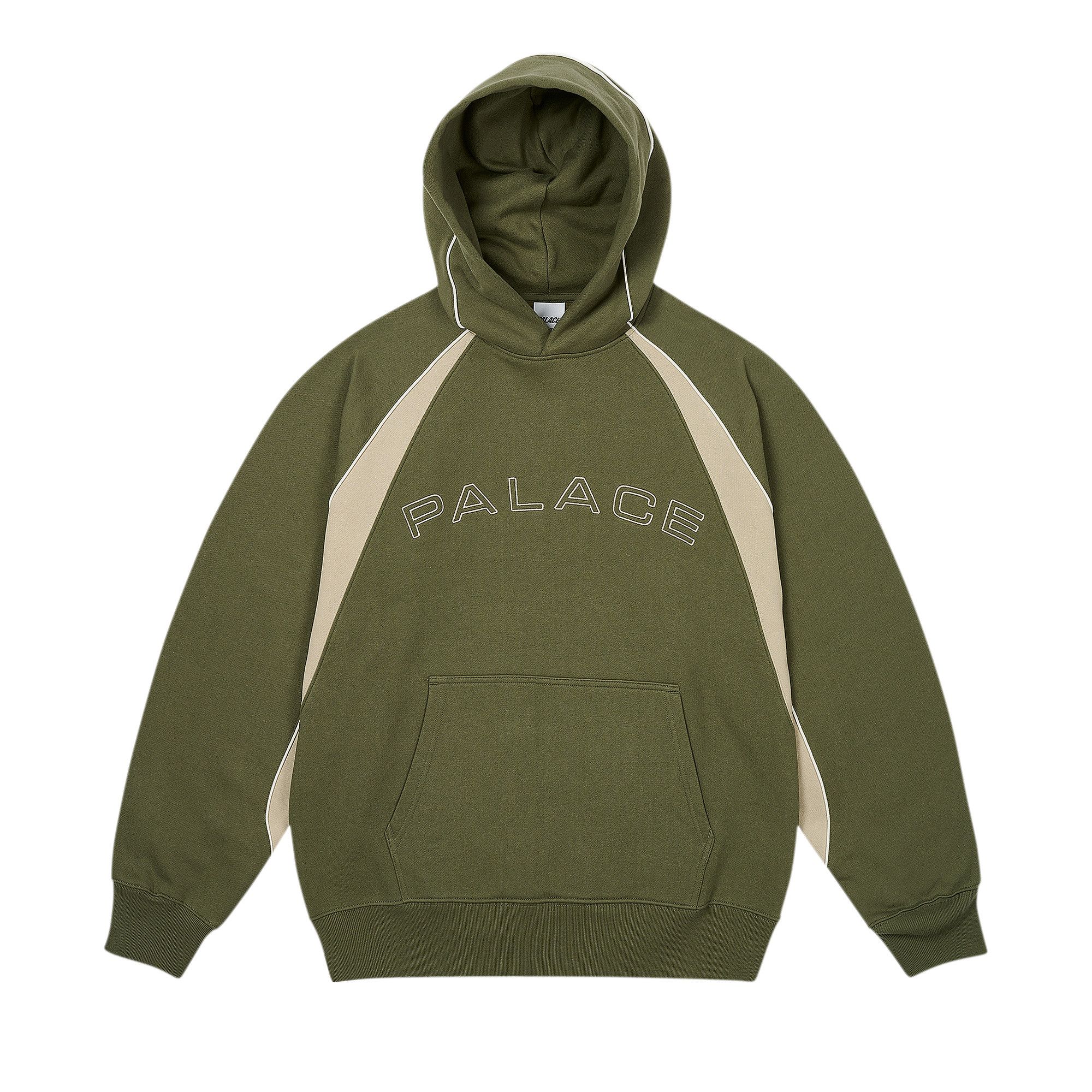 Buy Palace Piped Panel Hood 'The Deep Green' - P28CS020 | GOAT