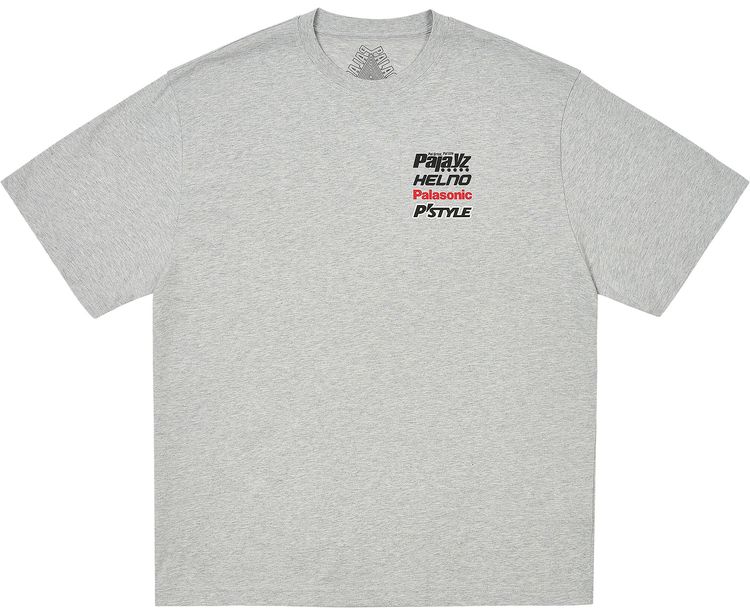 Palace Racey T Shirt Grey Marl