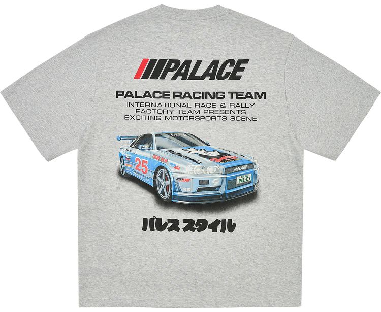 Palace Racey T Shirt Grey Marl