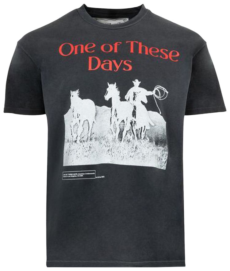 One Of These Days Across The Plains T Shirt Sun Faded Black