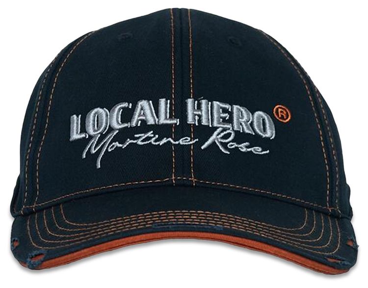 Martine Rose Roll Back Cap BlackOrange