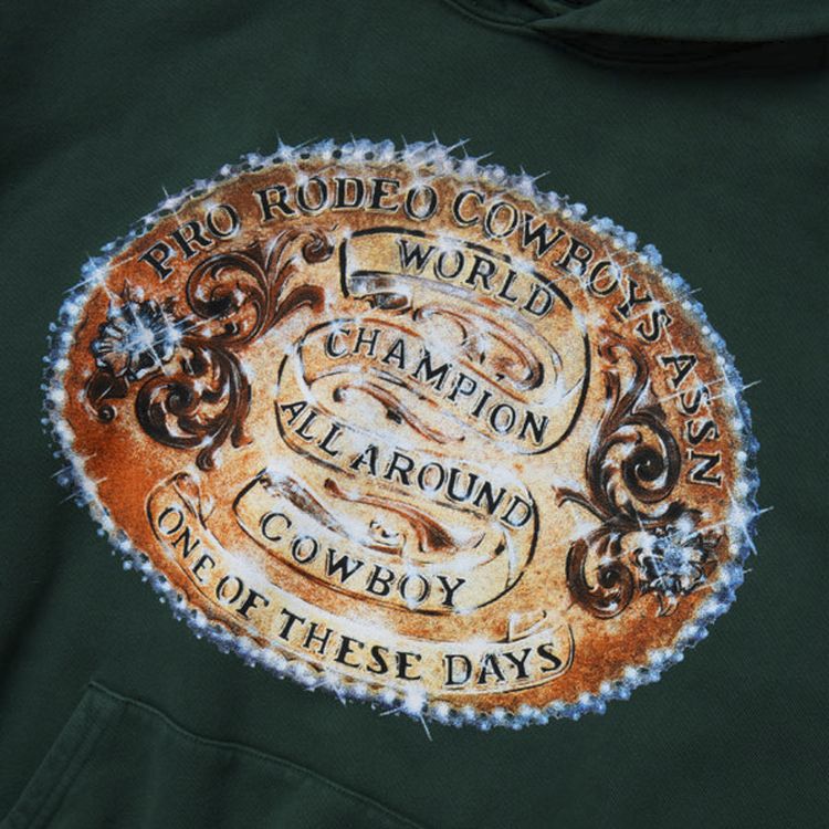 One Of These Days Wold Champions Hoodie Washed Forest Green