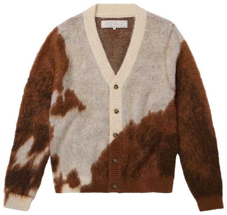 One Of These Days Horse Knit Cardigan Brown