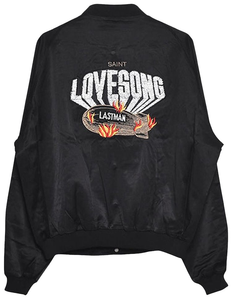 SAINT Mxxxxxx Last Song Satin Jacket Black