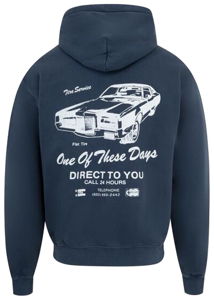 One Of These Days Tire Service Hoodie Washed Navy