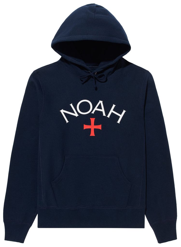 Noah Core Logo Hoodie Navy