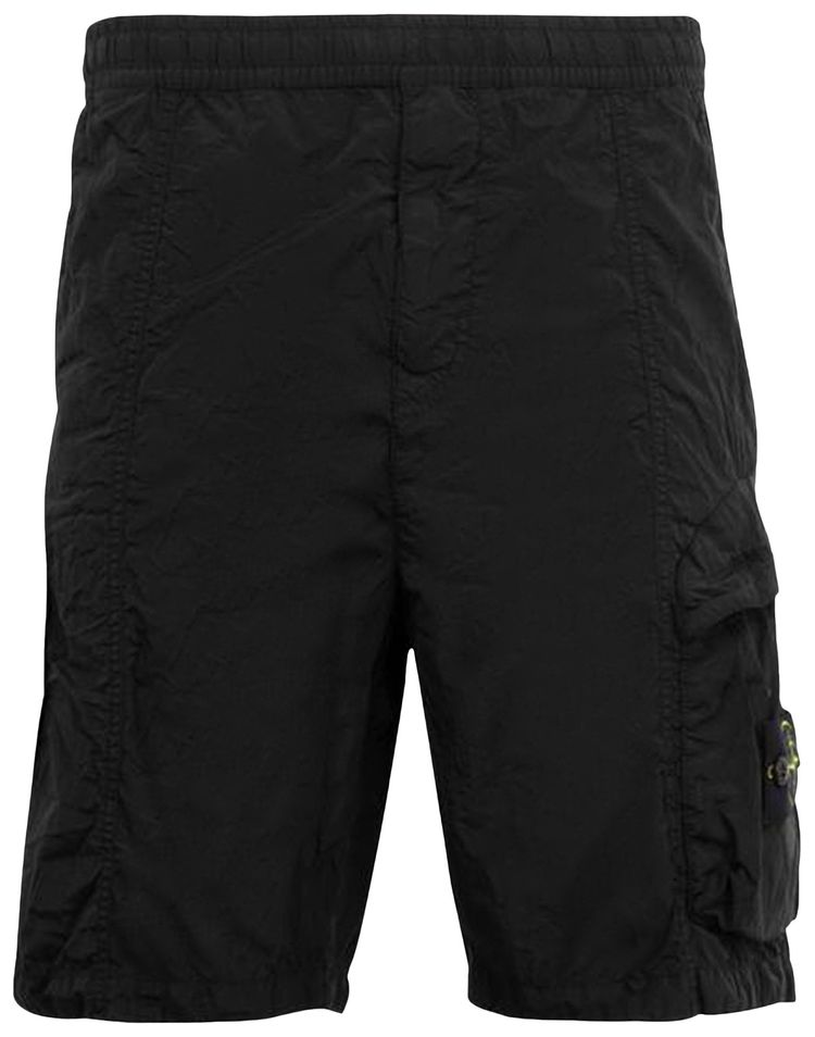 Stone Island Logo Patch Shorts Black