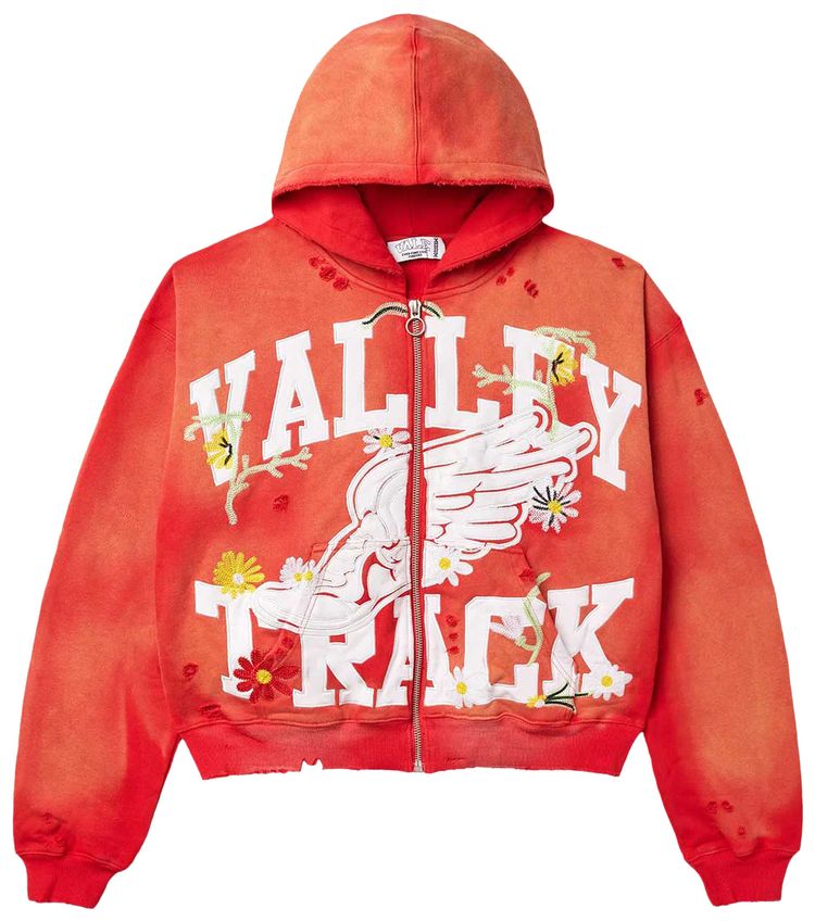 Vale Forever Garden Zip Up Hoodie Red