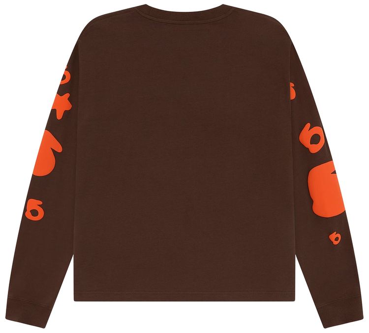Sp5der Beluga Long Sleeve Hw Tee Brown