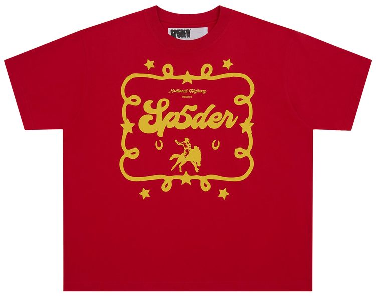 Sp5der Rodeo Poster Tee Red