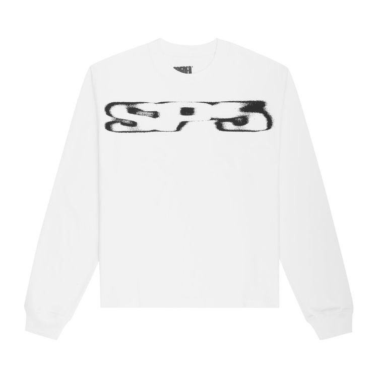 Sp5der Sp5 Blurry Long Sleeve Tee White