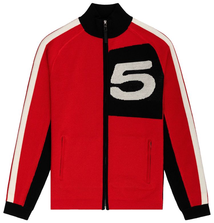 Sp5der Knit 5 Track Jacket Red