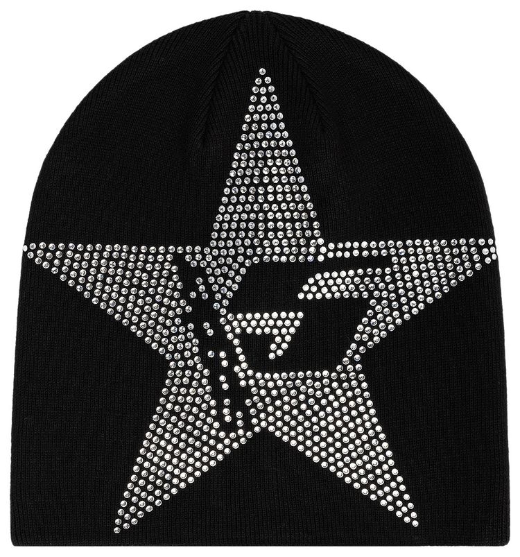 Sp5der Star Rhinestone Skully Black