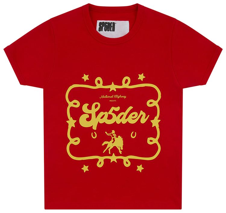 Sp5der Rodeo Poster Baby Tee Red