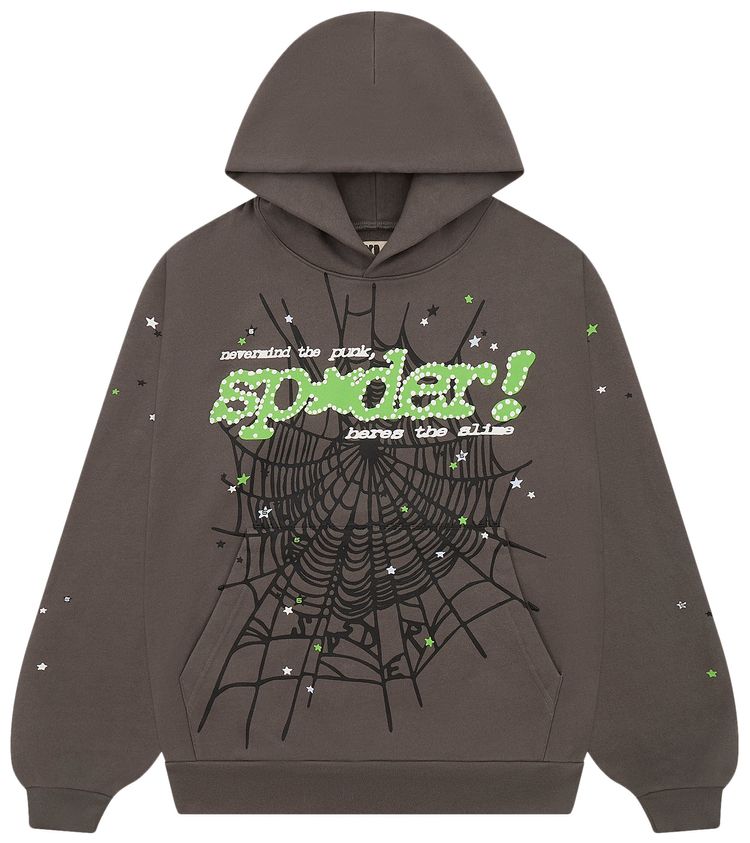 Sp5der Punk V2 Hoodie Wait Grey