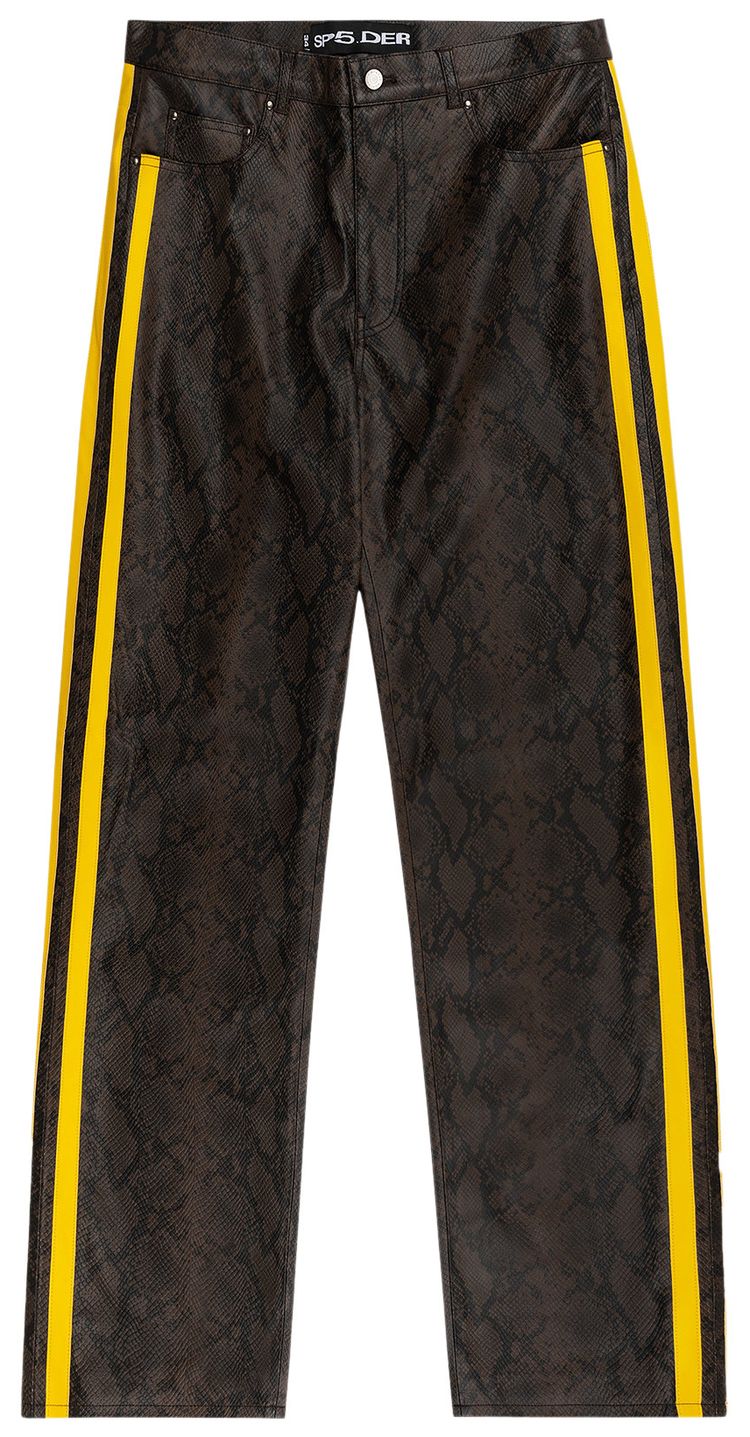 Sp5der Snake Leather Pant Brown