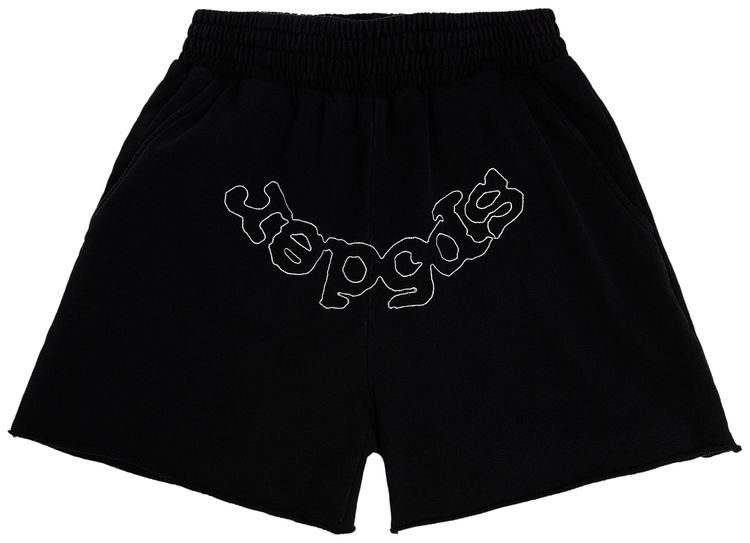 Sp5der Og Logo Embroidered Sweatshort Black