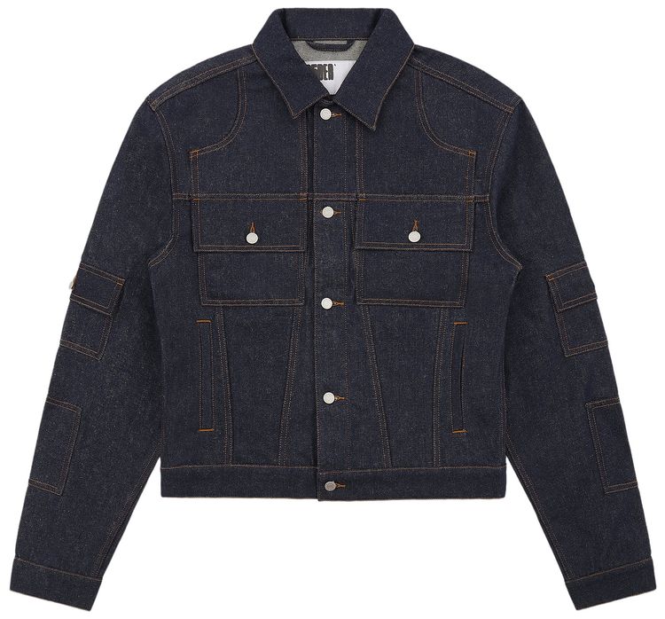 Sp5der Denim V3 Truck Jacket Indigo Denim