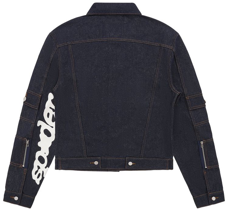 Sp5der Denim V3 Truck Jacket Indigo Denim