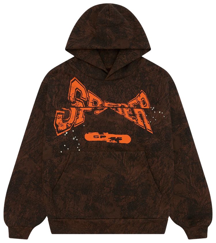 Sp5der TF Tree Camo Hoodie Brown