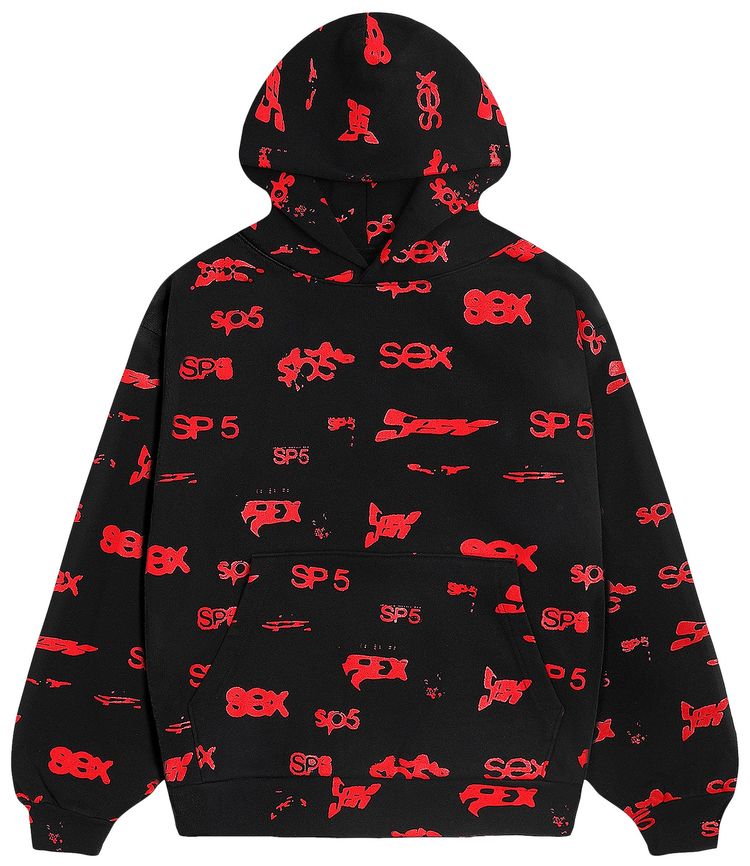 Sp5der Sex AOP Hoodie Black