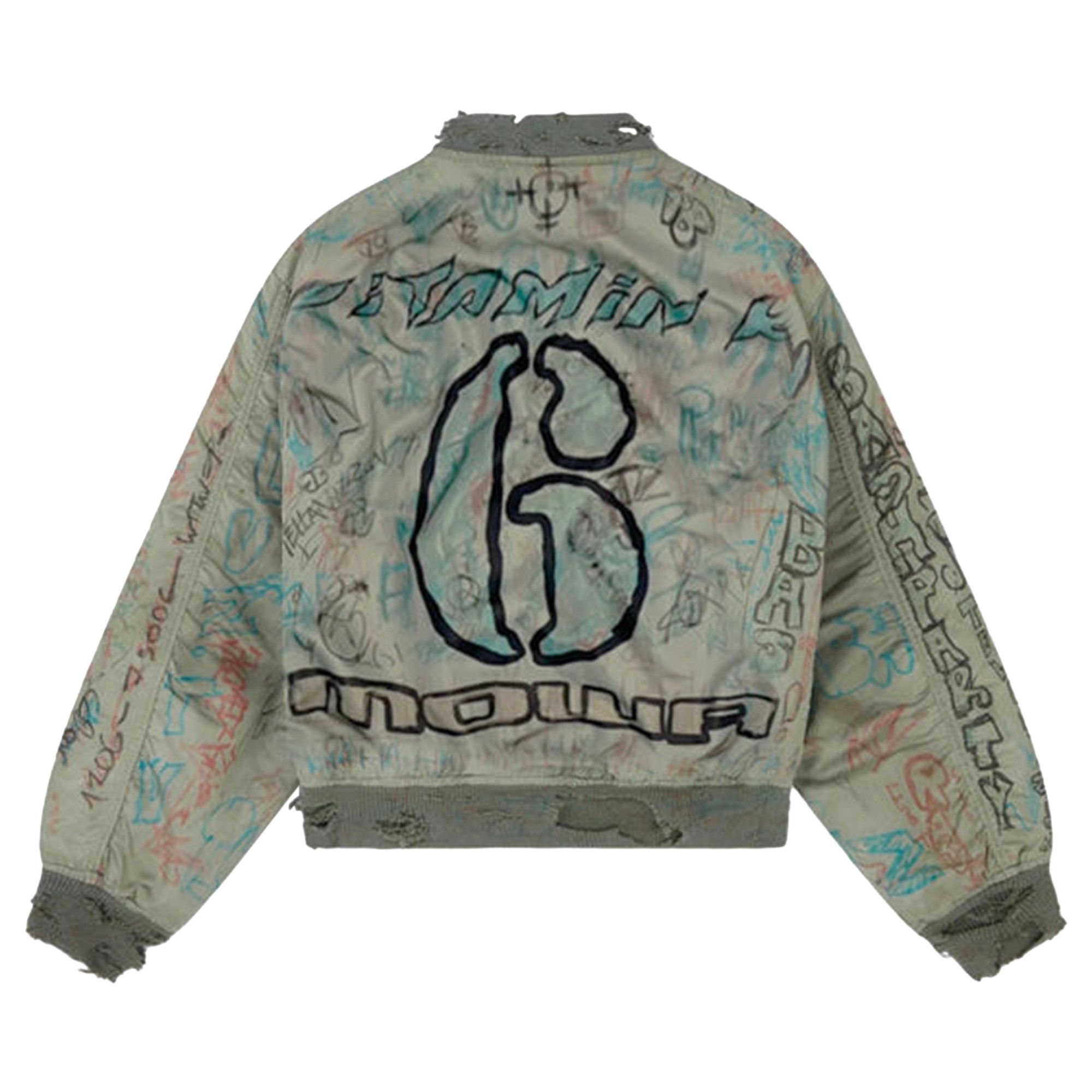 Buy Mowalola Graffiti Bomber 'Green' - 05083 1SS2406MGBG