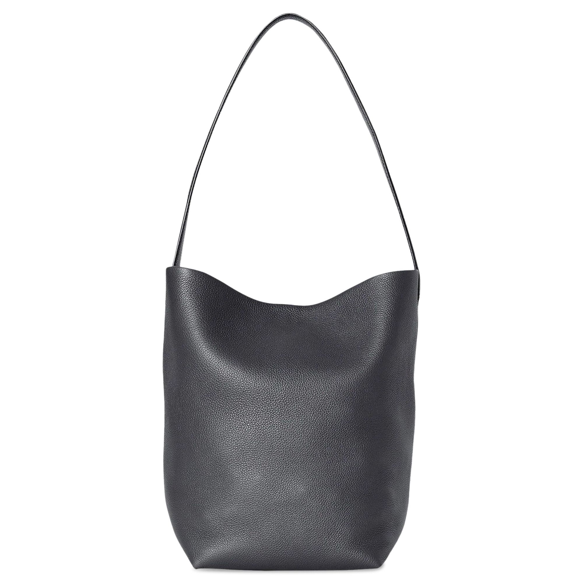 Medium N/S Park Tote Bag Black in Leather – The Row
