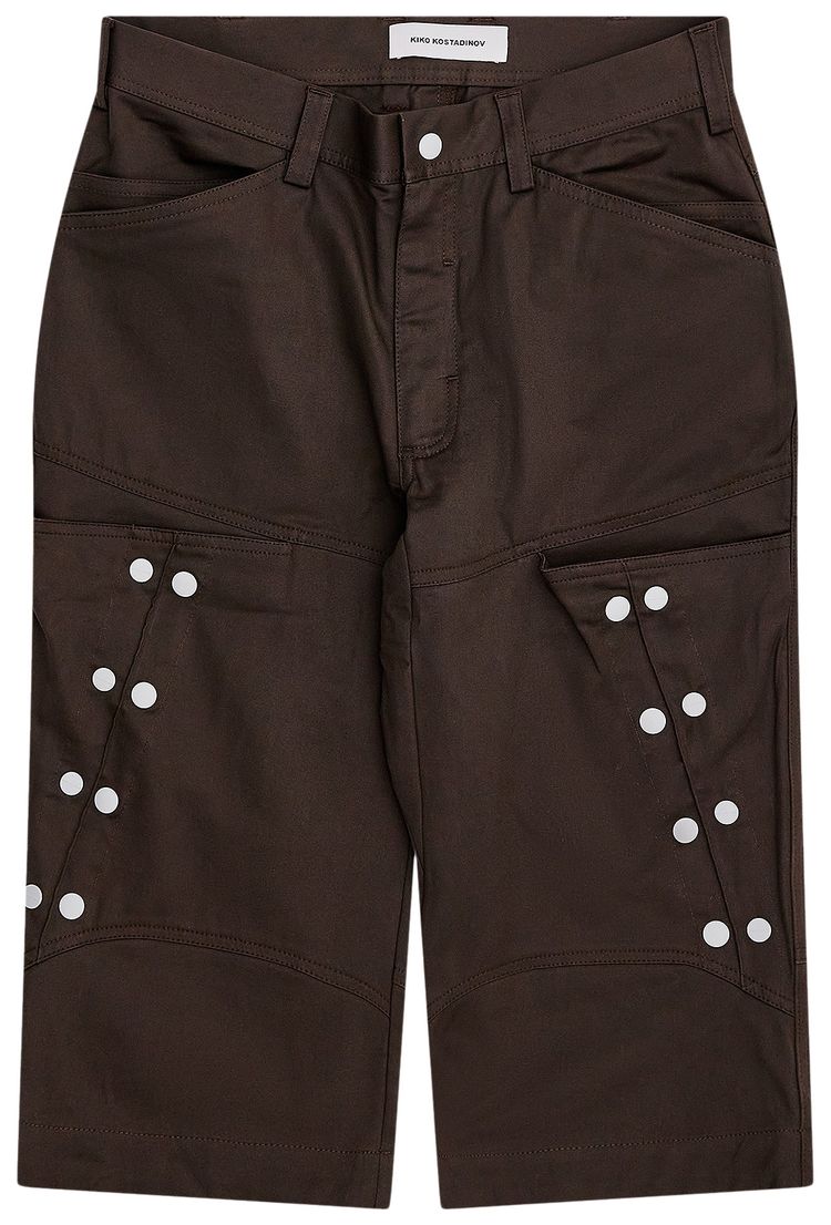 Kiko Kostadinov Inex Snap Shorts Java Brown