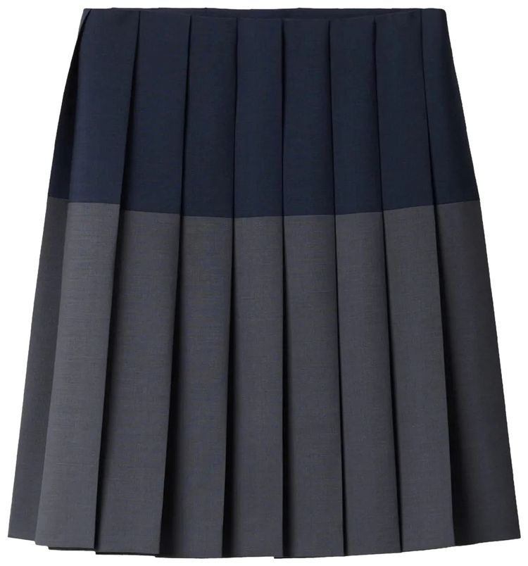Miu Miu Kid Mohair Skirt HematiteNavy