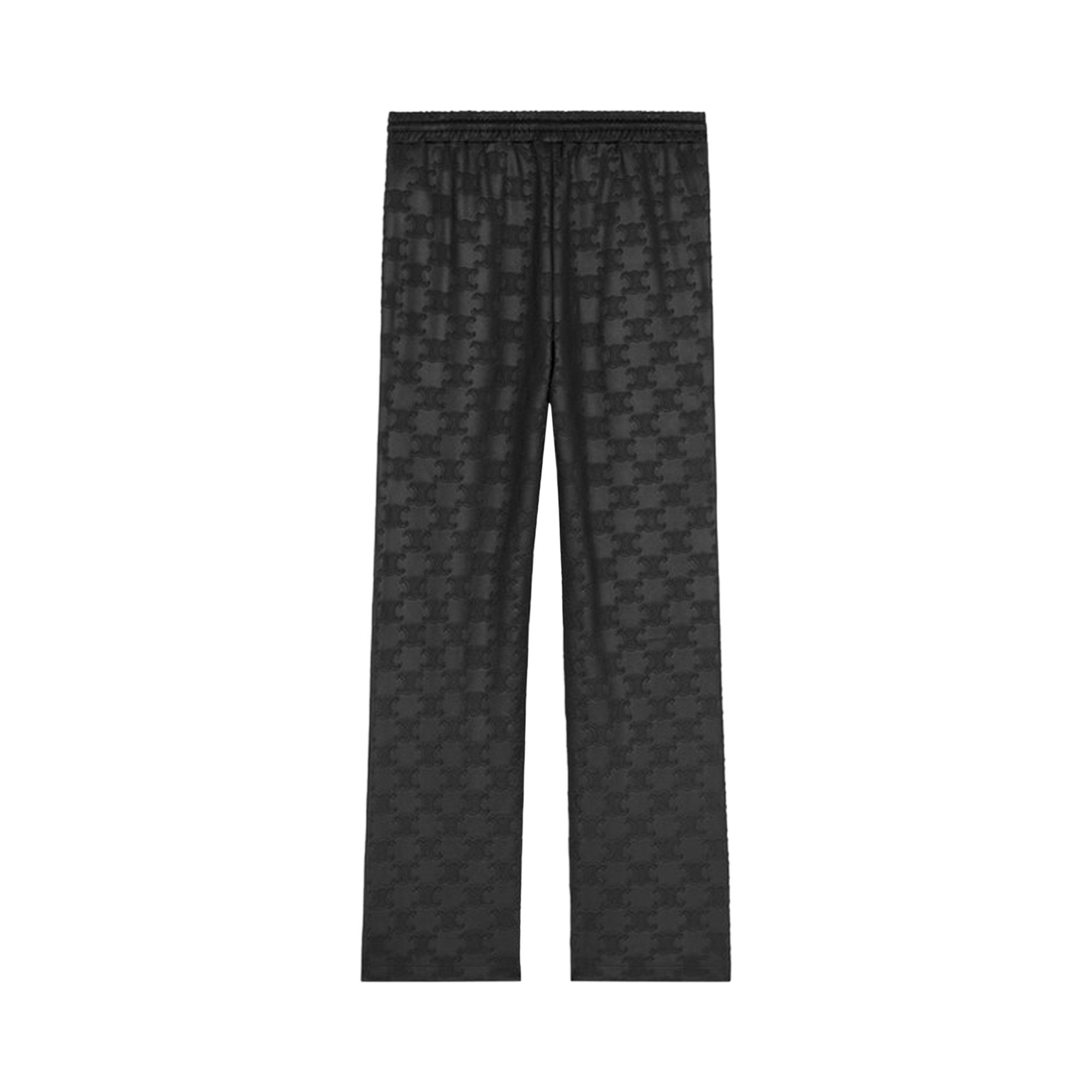 パンツ CELINE Triomphe trousers triomphe loose track pants in cotton and cashmere - BLACK
