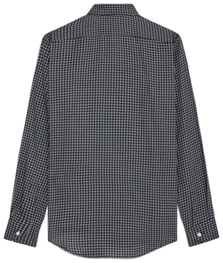 CELINE Check Loose Long Sleeve Shirt NavyCraieVert