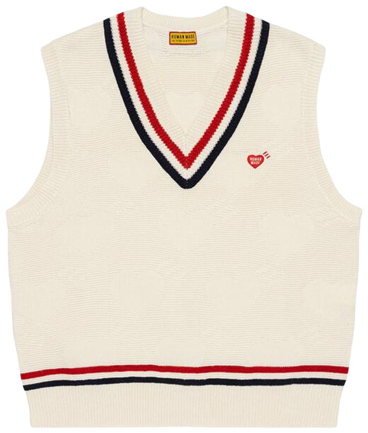 Human Made Heart Knit Vest White