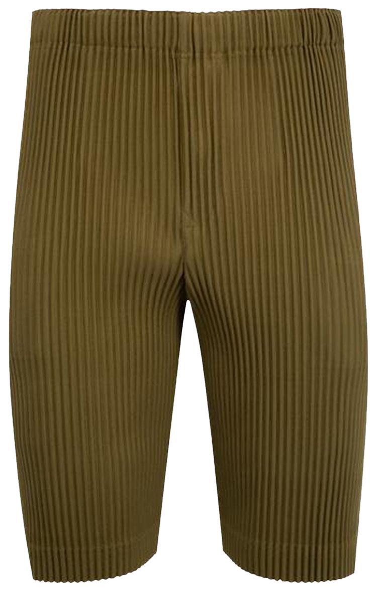 Issey Miyake Color Pleats Shorts Olive Khaki