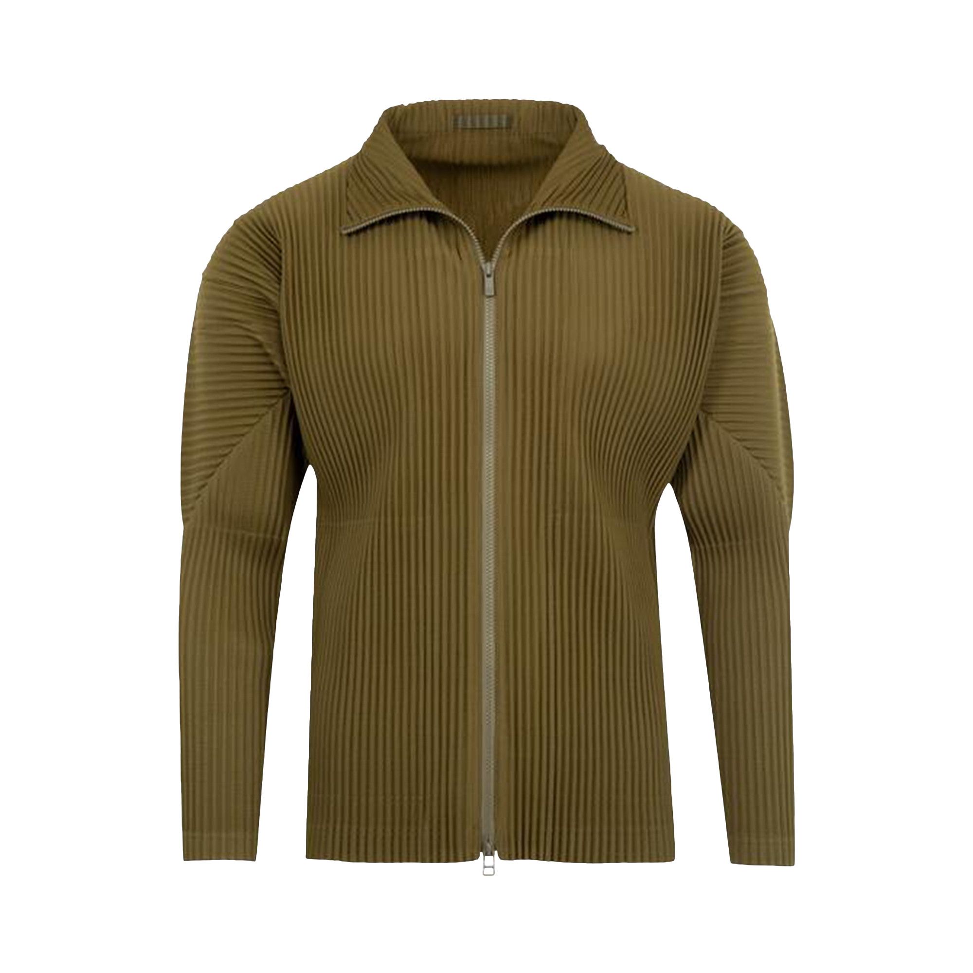 Buy Issey Miyake Color Pleats Jacket 'Olive Khaki' - HP56JL180 67